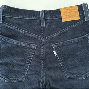 Levi’s Ribcage Wide Leg Corduroy Pants – Navy – W27 L32 High Rise